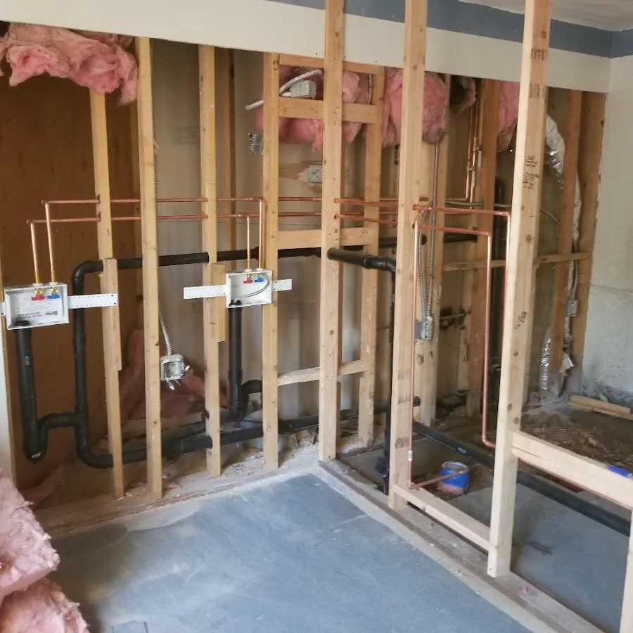 Copper pipe rough-in and plumbing installation in Fruitland